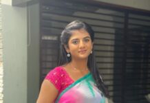 Gabriella Charlton Instagram - Unga anbukku romba nandri 🙏🏼❤️ #kavya After wedding saree look @srisaicollections9 😍 Blouse by the best @studioavini awesome work