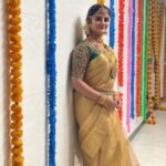 Gabriella Charlton Instagram - ER2 wedding scenes came out so well! Thank you all for all the appreciation my lovelies! Most of all got to thank @srisaicollections9 for the beautiful saree, @d3boutiquee for the grand blouse with aari work throughout the blouse and @new_ideas_fashions for the perfect jewellery and styling by the very talented @studioavini 😍✨