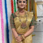 Gabriella Charlton Instagram - ER2 wedding scenes came out so well! Thank you all for all the appreciation my lovelies! Most of all got to thank @srisaicollections9 for the beautiful saree, @d3boutiquee for the grand blouse with aari work throughout the blouse and @new_ideas_fashions for the perfect jewellery and styling by the very talented @studioavini 😍✨