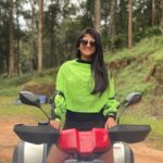 Gabriella Charlton Instagram - I actually rode the ATV in the forest and it was a super cool experience. 🏍 Head over to Gabriella Charlton YouTube channel to watch my fun and luxurious stay @wildplanetresort Link in bio. 🧣 @thehazelavenue