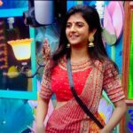 Gabriella Charlton Instagram - Elegant in @mokshaa_chennai 's Lehenga. How many of you enjoyed Gaby's fun-filled imitation of her housemates? #biggbosstamil #biggbosstamil4