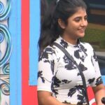 Gabriella Charlton Instagram - Dolled up in @thehazelavenue's printed crop top. 😊 #biggbosstamil #biggbosstamil4