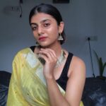 Gabriella Charlton Instagram – Although the saree is not fully visible (self portrait issues 😛), I guarantee it’s so pretty. The colour compliments my skin tone and I had a great time. 
Thank you @samvritha_collections for sending me this ♥️