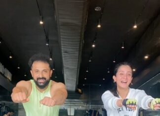 Harshika Poonacha Instagram - After working out for an hour , Ek Reel tho bantha hai 😍 #trending #gym #workout #fitness #freak #trainer #cardio #dance #punjabi #music Gold's Gym RR Nagar