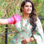 Himaja Instagram - Outfit By @boutiquewhitepeacock Jewellery By @aira_glam_studio Photography by @melvin_photography666