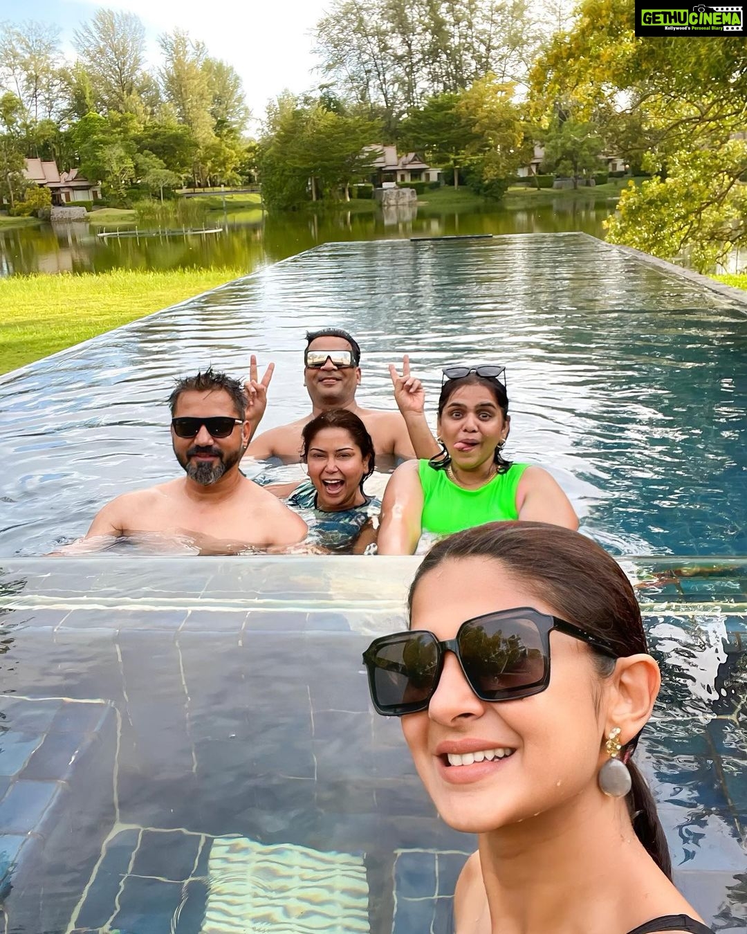 Jennifer Winget Instagram - Wind in my sail⛵️, sand in my hair and the sun☀️on our side. Exploring this crazy little sun of a beach island @laguna.phuket with my beach boys and bikini brigade in tow. 🏝🏊🏻♂️ #lagunaphuket #thailand2022 #phuketdiaries #sharegatherexplore Laguna Phuket