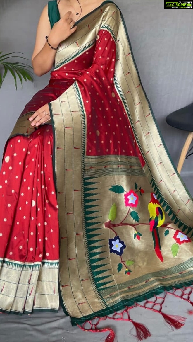 Joy Crizildaa Instagram - Paithani saree 5 colors available To place an order Kindly DM ! ❤️ Disclaimer : color may appear slightly different due to photography No exchange or return Unpacking video must for any sort of damage complaints Threads here and there, missing threads,colour smudges are not considered as damage as they are the result in hand woven sarees. #joycrizildaa #joycrizildaasarees #handloom #onlineshopping #traditionalsaree #sareelove #sareefashion #chennaisaree #indianwear #sari #fancysarees #iwearhandloom #sareelovers #sareecollections #sareeindia
