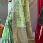 Joy Crizildaa Instagram - Linen cotton saree 5 colors available To place an order Kindly DM ! ❤️ Disclaimer : color may appear slightly different due to photography No exchange or return Unpacking video must for any sort of damage complaints Threads here and there, missing threads,colour smudges are not considered as damage as they are the result in hand woven sarees. #joycrizildaa #joycrizildaasarees #handloom #onlineshopping #traditionalsaree #sareelove #sareefashion #chennaisaree #indianwear #sari #fancysarees #iwearhandloom #sareelovers #sareecollections #sareeindia
