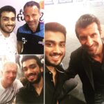 Kalidas Jayaram Instagram - A huge fan moment for me ! Got an opportunity to meet few of the living legends in the world of football @luis__figo #ryangiggs #paulscholes #manchesterunited #realmadrid #portugal