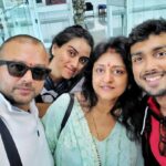 Kalidas Jayaram Instagram - "The best love is the kind that awakens the soul; that makes us reach for more, that plants the fire in our hearts and brings peace to our minds" Happy anniversary to both of you 😘 @actorjayaram_official @aswathi_jayaram