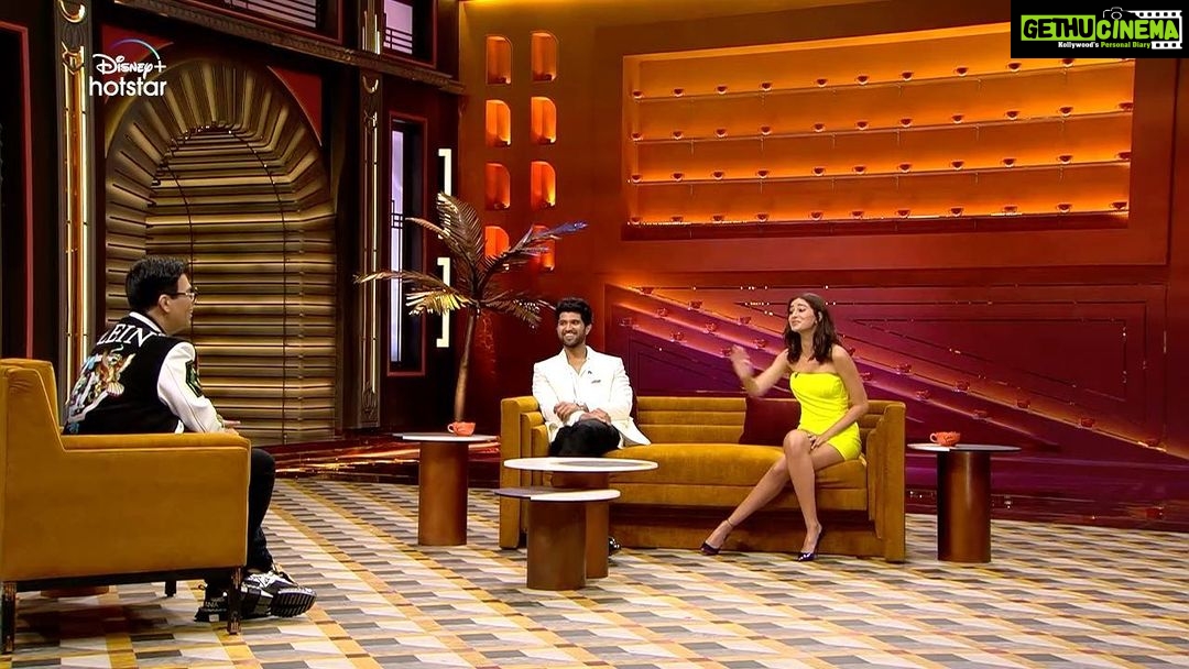 Karan Johar Instagram - Serious question - do you like 🧀? Then you'll love Episode 4 of #HotstarSpecials #KoffeeWithKaranS7, streams from this Thursday only on Disney+ Hotstar. @disneyplushotstar @thedeverakonda @ananyapanday @apoorva1972 @jahnviobhan @aneeshabaig @dharmaticent