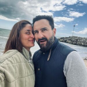 Kareena Kapoor Instagram - Beach Pe a Jacket and a Kiss…the English Channel …
#Is that summer in England?😍