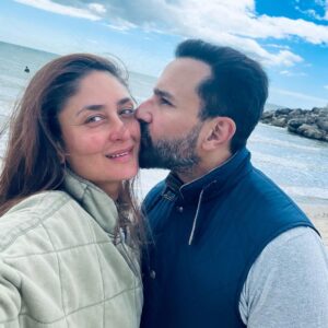 Kareena Kapoor Instagram - Beach Pe a Jacket and a Kiss…the English Channel …
#Is that summer in England?😍