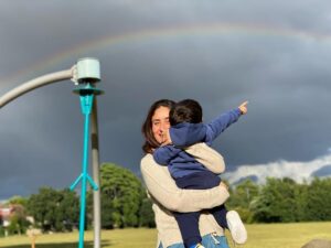 Kareena Kapoor Instagram - Can we cuddle under a rainbow always and forever…?? 😍😍 cause there is nothing else I want or no where else I would rather be…♥️ 
#MyJeh baba... 🥰 #Summer2022