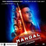 Kashmira Pardesi Instagram – Extremely happy to share this poster!! So glad to be a part of this story! What a lovely experience!! #Repost @akshaykumar
• • • • • •
A story of underdogs who took India to Mars. A story of strength, courage and never giving up! #MissionMangal, the true story of India’s space mission to Mars. Coming to you on 15th August 2019!

@akshaykumar @taapsee @aslisona @balanvidya @sharmanjoshi @nithyamenen @iamkirtikulhari @foxstarhindi #CapeOfGoodFilms #HopePictures #JaganShakti @zeemusiccompany @isro.in