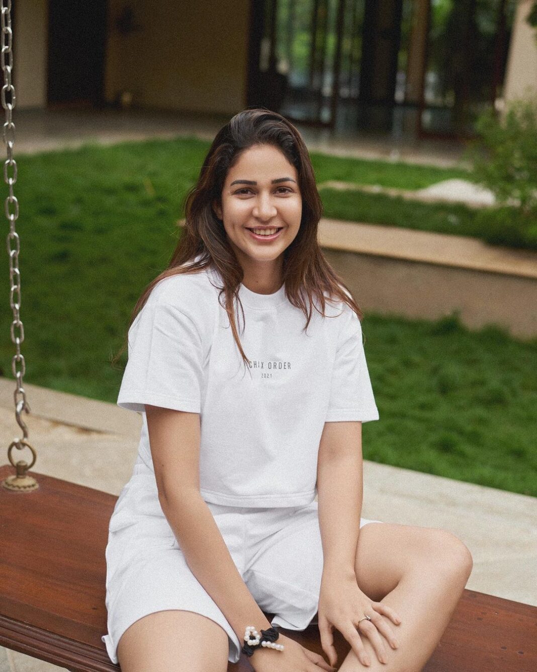 Lavanya Tripathi Instagram - Smile, breathe and go slowly 🐢 . . . Wearing @chorder.co x @shekharkamble 📸 @kalyanyasaswi