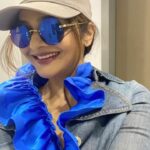 Madhoo Instagram – #blueheaven  arrived for the #summerparty  #florence