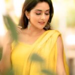 Mahima Nambiar Instagram - A smile is the most beautiful curve on a womans body !! Captured by : @camerasenthil MUA : @jeevithamakeupartistry Wearing : @baisacrafts Organized by : @rrajeshananda #traditional #salwar #happycolor #yellowdress #feelingconfident #smile #shine #actorlife #poser #photoshoot