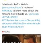 Mallika Sherawat Instagram - Thank you @filmcompanion @anupama.chopra for your great review of Rk/RKay. Rk/RKay releases in theatres 22 july @ranvirshorey @rafey.mahmood @kubbrasait @manurishichadha . . . . . . . #rk #rkay #mallikasherawat #rajatkapoor #cinema #film #bollywood #bollywoodactor Mumbai, Maharashtra