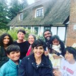 Mandira Bedi Instagram - #blessedandgrateful for the love, the memories, the feeling of home.. ❤️❣️ Thank you @satyadevbarman #malenebarmanrasmussen , #ishabarman , #vishnubarman for the love and warmth. ❤️ Feeling so much #love and #gratitude ❤️✨🙏🏽 Ollerup, Fyn, Denmark