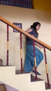 Maya Sundarakrishnan Instagram - Thanks for the love towards this reel. Overwhelmed :) stay tuned for more reels with my boy @theAbishekkumar ❤️ Concept credit : random meme #mayaskrishnan #abishekkumar #tamilreels #dhee #arivu #therukural #enjoyenjaami #viral