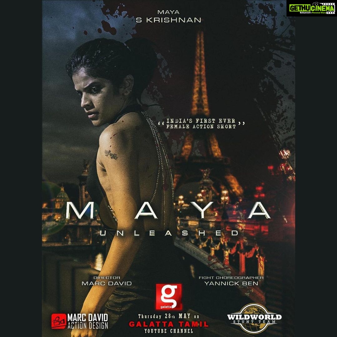 Maya Sundarakrishnan Instagram - Stay tuned . 28th 5pm on @galattadotcom ( Galatta Tamil YouTube channel ) . Very very excited to show this to everyone . 🥳🥳Thanks for the love and trust @yannickben . And thanks to everyone else who made this happen .