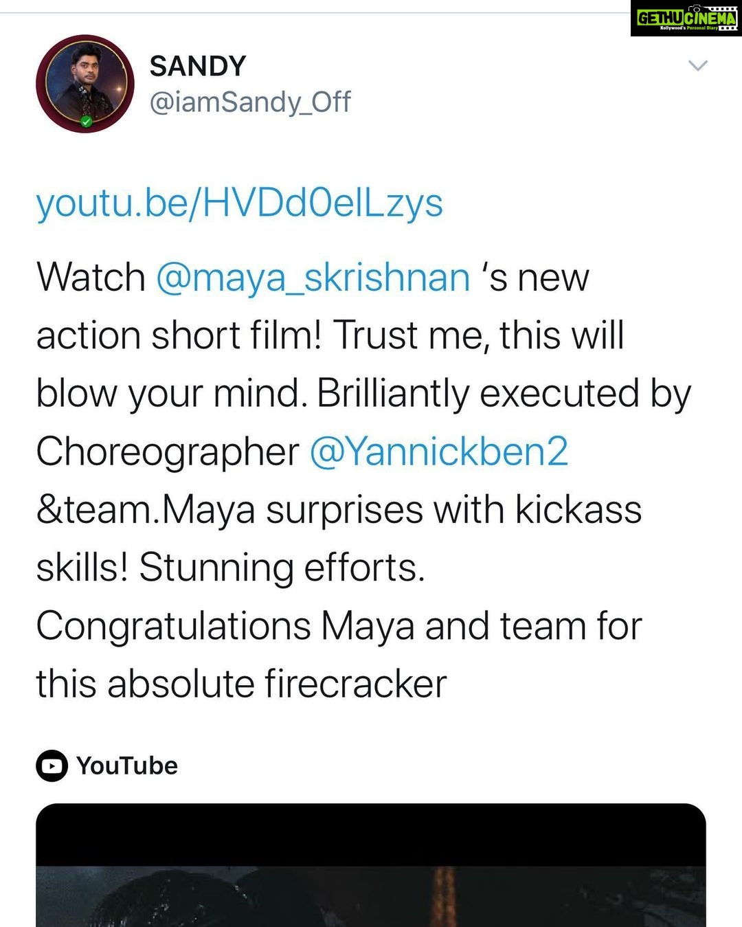 Maya Sundarakrishnan Instagram - 😊❤️ #MayaUnleashed reviews :)