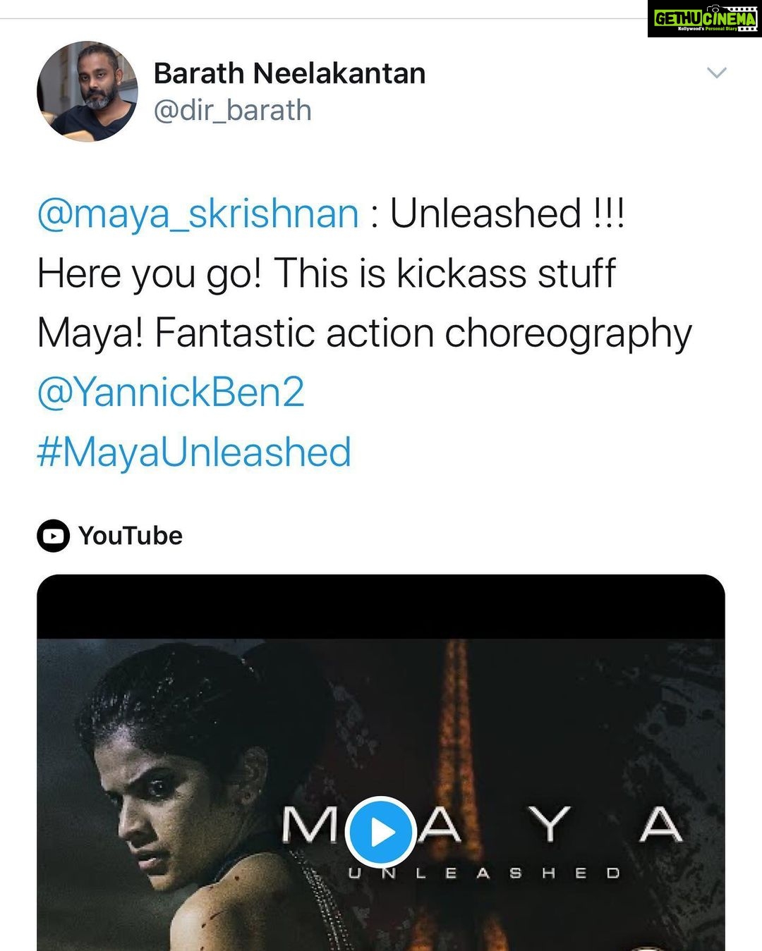 Maya Sundarakrishnan Instagram - 😊❤️ #MayaUnleashed reviews :)