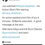 Maya Sundarakrishnan Instagram – 😊❤️ #MayaUnleashed reviews :)