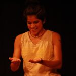 Maya Sundarakrishnan Instagram - I'm always looking to challenge myself as an actor. But I never thought I would have the grit and the courage, to perform in a play like "Nee". Abuse isn't funny. Period. and I hope that art will always be a platform for such stories that NEED to be told. Nee. A story that deserved to be told. I'm truly blessed and grateful that @johnpradeepjl had enough faith in me. Between his team and the incredibly talented @keerthipandian , they not only helped me push my boundaries, they gave me a piece that will FOREVER mean a LOT to me. Thank you @keerthipandian for putting up with my randomness , my show tantrums and last minute changes . We tried to give a voice to the voiceless through “word painting” . I did not know such a term existed untill @singerswagatha told me and she gave the story a whole new elevation, and I hope we get to work together more often. Thank you to everyone who came forward and supported this, and understood that when art disturbs the comfortable, there is a truth in its bones that deserves to be spoken. To everyone involved in the courage that was Erotica, I'm humbled and honoured to have shared the stage with you. Here's to always breaking the shackles, and letting art take charge. The world needs more of that. Happy world theatre day, to artists and audiences across the world. @shakthi.ramani @theatre.nisha @chennaiarttheatre @kamatchikaleeswaran @thevinodhini @mathivananr