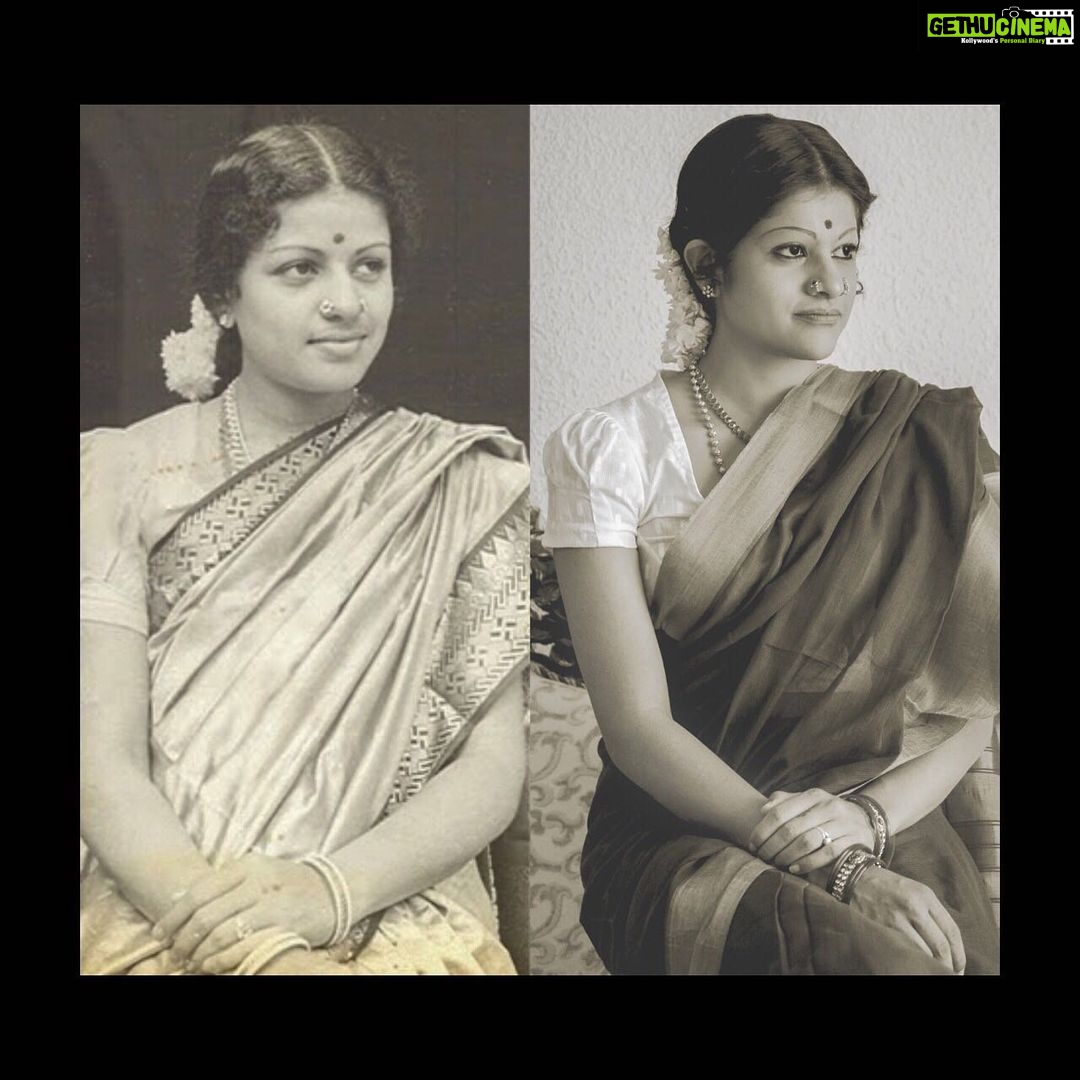 Maya Sundarakrishnan Instagram - This was a test shoot for a feature film , a biopic that never took off . (NOT prosthetic make up .just used glue to hold the eye brow ) . ||Swipe right || . This is my tribute to the legend - MS Subbulakshmi . #mssubbulakshmi #testshoot #tribute #actor #musician #biopic Huge thanks to the team @makeupwithshruthi @hakunamatatasai_ @keerthipandian @preethi_nedumaran_official @hairytale_by_komal @navin.appu