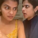 Maya Sundarakrishnan Instagram – Enna di voice idhu @mayaskrishnan 🥴 darling @vijaytvpugazh in Gaandha kural 🔥#pugazh #voice #comedy #tamil