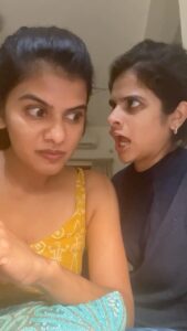 Maya Sundarakrishnan Instagram - Enna di voice idhu @mayaskrishnan 🥴 darling @vijaytvpugazh in Gaandha kural 🔥#pugazh #voice #comedy #tamil