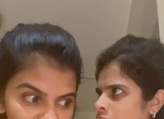 Maya Sundarakrishnan Instagram - Enna di voice idhu @mayaskrishnan 🥴 darling @vijaytvpugazh in Gaandha kural 🔥#pugazh #voice #comedy #tamil