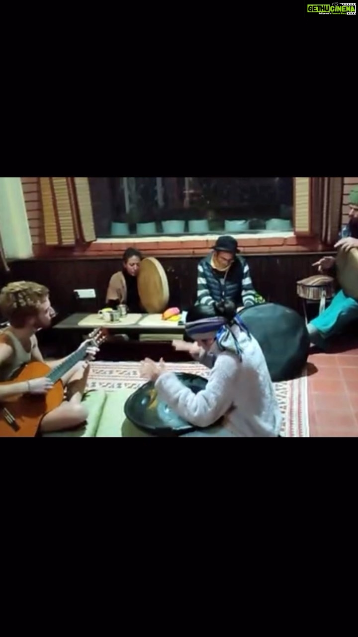 Maya Sundarakrishnan Instagram - This was my first time on a Hang Drum and I fell in love with this instrument. Thank you @anjalipatilofficial for showing me what it is :) Jamming with Martin , hanu, faize, samy during our time in Himachal. Wanted to share a piece of this improvisation . My sister @fazzyzoon killing it with her Iranian music.