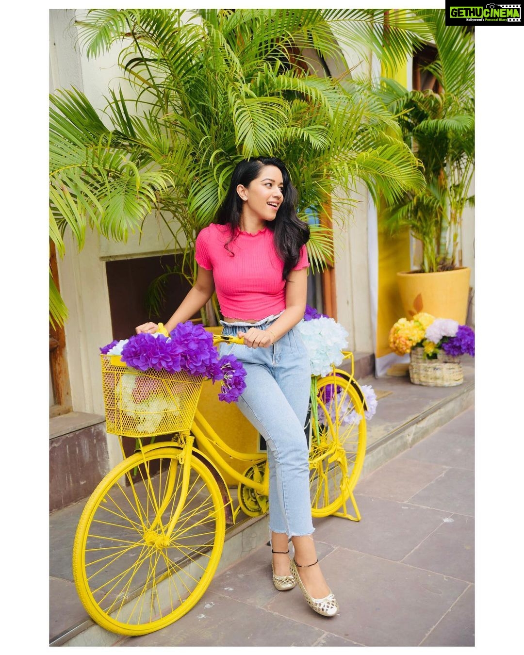 Mirnalini Ravi Instagram - Unlock 1.0 and Me ready with my cycle to go around 🚲 (just kidding😏) PC @madhu_india_photography