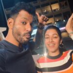Mirnalini Ravi Instagram - Successfully completed first schedule of #vishal30🎉 Super Grateful to have been a part of this energetic team !😇 An absolute fun roller coaster experience it was !❤️ @anandshank @vinod.scotch @rdrajasekar.isc @mini.studio_ @aryaoffl Ramoji Film City