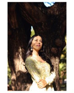 Mirnalini Ravi Instagram - Flower child 🌼 you are about to Bloom ✨ Wearing @athiradesigns Styled by @ashez_0112 Mua @lakshhairandmakeup Pc @durga_ilav