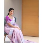 Mirnalini Ravi Instagram - Her love was like lavender, delicate & Melancholy💜 Pc @rahulravindran @mithunksairam Mua @bohobeautybydivya Hair by @vidhyamakeoverartistry Blouse by @archana.karthick Saree by @pashudh Jewels from @mspinkpantherjewel Styled by @ashez_0112 💋