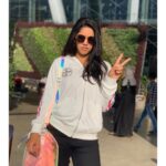 Mirnalini Ravi Instagram – I could look like a Furious person if I haven’t slept enough 😖🤪 #Airportdiaries #Offwhite 🤍 #virgilabloh Chennai Interernational Airport