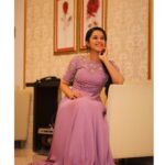 Mirnalini Ravi Instagram - This colour though 💜 #ValmikiFromSept20th #valmikipromotions Styled by @raji.raaga09 🥰 Wearing @prasannayanumula_official 💜 PC : @pramod_captures 📸 Makeup : @satishpabbu Hair by : @ramesh_siddhu