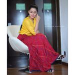 Mirnalini Ravi Instagram - #Valmiki promotions #ValmikiFromSept20th Trailer out : Link in bio Styled by : @raji.raaga09 ❤️ Pc : @pramod_captures 💛 Makeup : @satishpabbu Hyderabad,telangana state