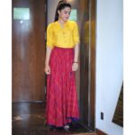 Mirnalini Ravi Instagram - #Valmiki promotions #ValmikiFromSept20th Trailer out : Link in bio Styled by : @raji.raaga09 ❤️ Pc : @pramod_captures 💛 Makeup : @satishpabbu Hyderabad,telangana state