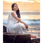 Mirnalini Ravi Instagram - My Happy place 🌊 PC : @vijayvendhan Wearing: @designsbypriyadass Pondicherry