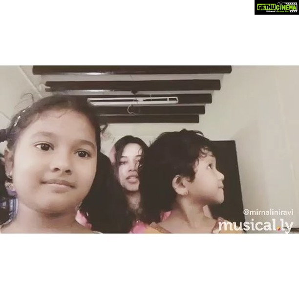 Mirnalini Ravi Instagram - With future dubsmashers 😂