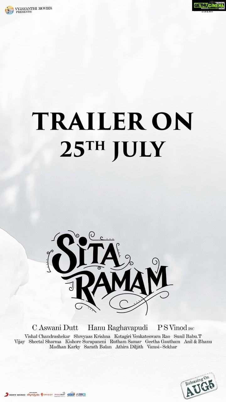 Mrunal Thakur Instagram - Look at the confusion that went behind the trailer date! #SitaRamamTrailer on July 25th! #SitaRamam @dqsalmaan @hanurpudi @rashmika_mandanna @sumanth_kumar @bhumika_chawla_t @tharunbhascker #ChalasaniAswaniDutt @composer_vishal #PSVinod #KotagiriVenkateswaraRao @mrsheetalsharma @vyjayanthimovies @swapnacinema @swapnaduttchalasani @priyankacdutt @sonymusic_south @tsunilbabu @ali_thohts @prasanth_ank7 @shreyaas_krishna @madhankarky @ashwathbhatt @sillymonksnt @geethagautham @anilandbhanu @ursvamsishekar @prasad_darling @mrinal96 @sheelapanicker026 @bendthespoonmarketing #SitaRamamFromAug5 #declassifiesonAUG5 #DulquerSalmaan #SitaRamamTelugu #SitaRamamTamil #SitaRamamMalayalam #sitaramammovie