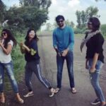 Nabha Natesh Instagram - Can you tell what is eveyone trying to do here 😋mad bunch @shanvisri @nirupbhandari @shettyavantika #travel#boomerang#aboutyesterday#