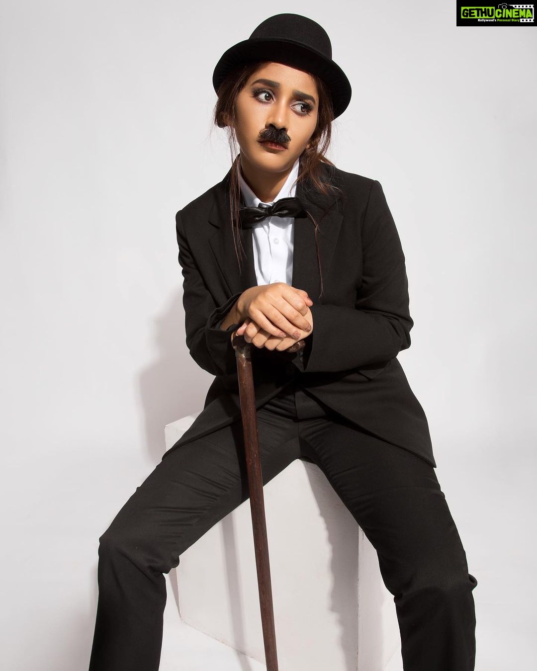 Nabha Natesh Instagram - You will never find a rainbow if you are looking down -Charlie Chaplin : : : : : CharlieChaplinxNabhaNatesh Photographer: Abilash Ramadass @itsabilash7 Stylist: Varshini Janakiram @stilerush_by_varshinijanakiram MUA & Hair: Naveen Yerra @makeup_by_naveenyerra3 Wardrobe : @uniquaaa_ Post production: Natalie -------------------------------------------------------- #nabhanatesh #abilashramadassphotography