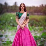 Nabha Natesh Instagram - 🌷 : : : : : : : Photography credits: @prayok_photography Wardrobe: @mahitha_prasad @blousehousebymahithaprasad MUA: @shreeyapawar_makeup_studio Accessories: @desilverstudioblr #coloursoftheculture #coloursofindia