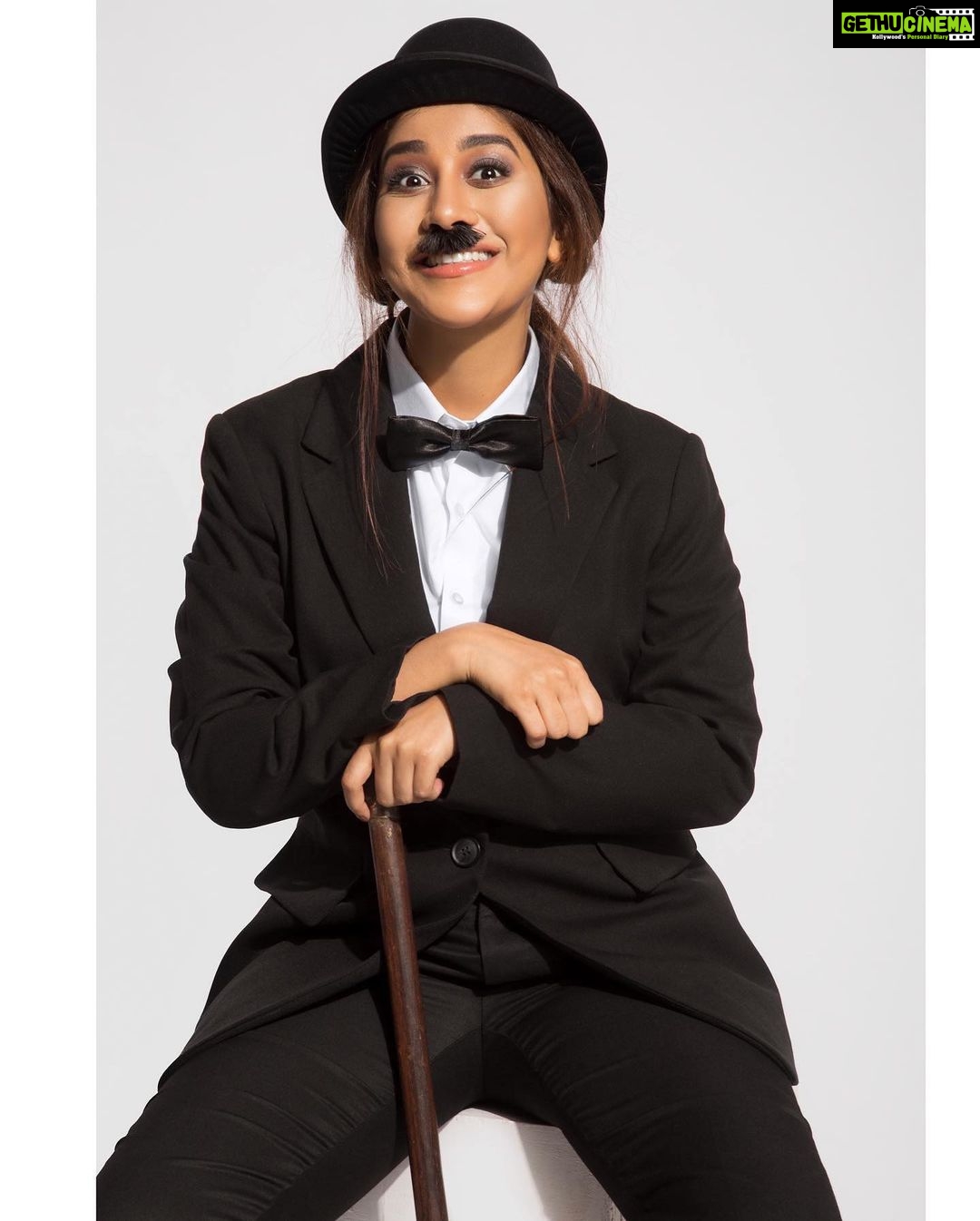 Nabha Natesh Instagram - You will never find a rainbow if you are looking down -Charlie Chaplin : : : : : CharlieChaplinxNabhaNatesh Photographer: Abilash Ramadass @itsabilash7 Stylist: Varshini Janakiram @stilerush_by_varshinijanakiram MUA & Hair: Naveen Yerra @makeup_by_naveenyerra3 Wardrobe : @uniquaaa_ Post production: Natalie -------------------------------------------------------- #nabhanatesh #abilashramadassphotography